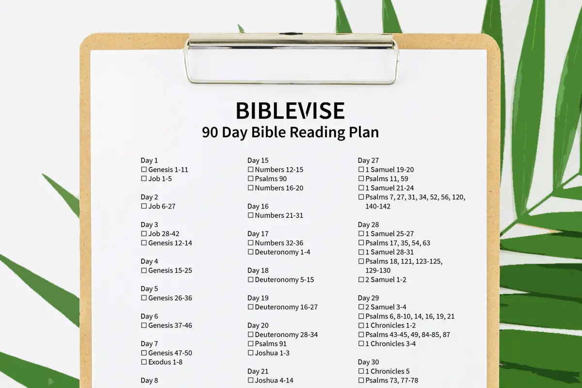 90 Day Bible Reading Plan (With Printable PDF)