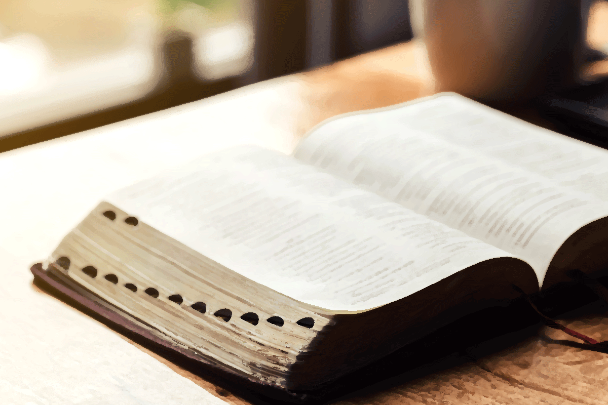 Bible on desk for Bible Resources