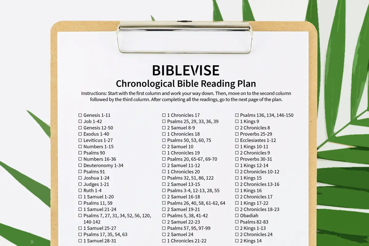 Chronological Bible Reading Plan (With Printable PDF)