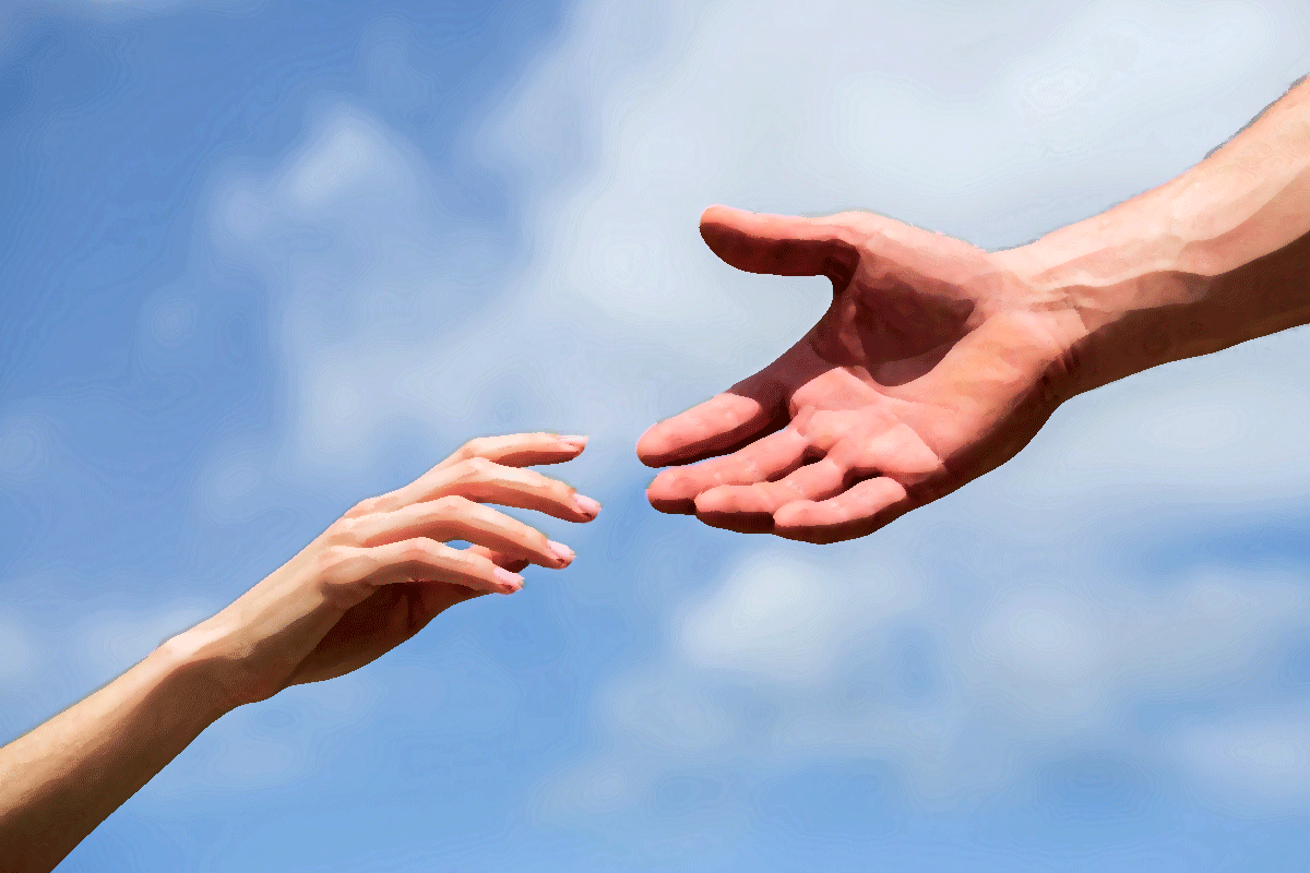 Helping hand for Parable of the Good Samaritan