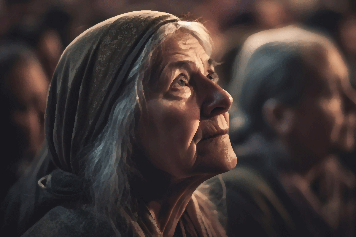 Widowed woman for Parable of the Persistent Widow