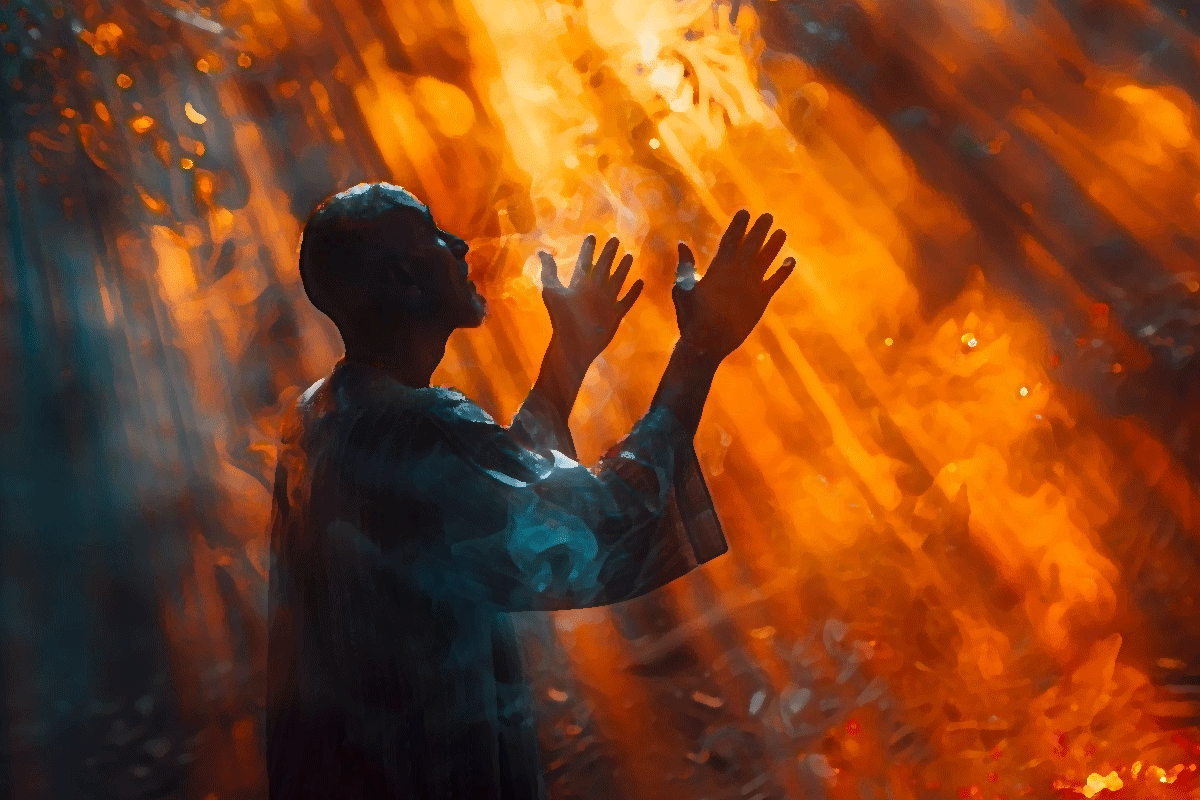 Man in hell for Parable of the Rich Man and Lazarus