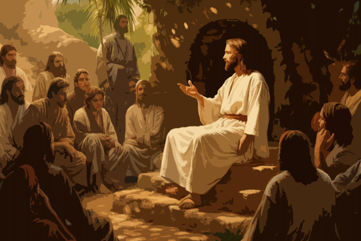 Jesus teaching the Parable of the Unjust Steward